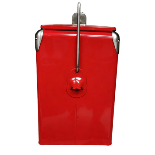 18QT Custom Logo Metal Cooler Box 17L Portable Ice Chest with Carry Handle for Outdoor Camping ice retention