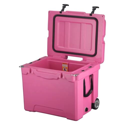 42QT Waterproof Insulated Cooler Box 40L Handle Wheels Ice Retention PU Foam LLDPE