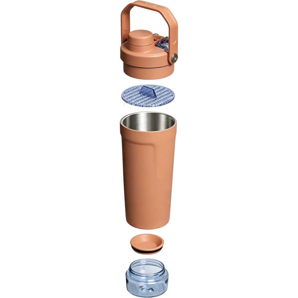 17 oz 304 Stainless Steel Custom Shaker Bottle 500 ml Insulated Double Lids With Handles heat retention