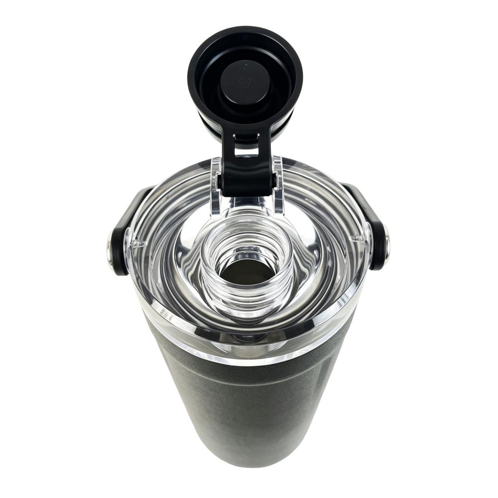 17 oz 304 Stainless Steel Custom Shaker Bottle 500 ml Insulated Double Lids With Handles Leakproof