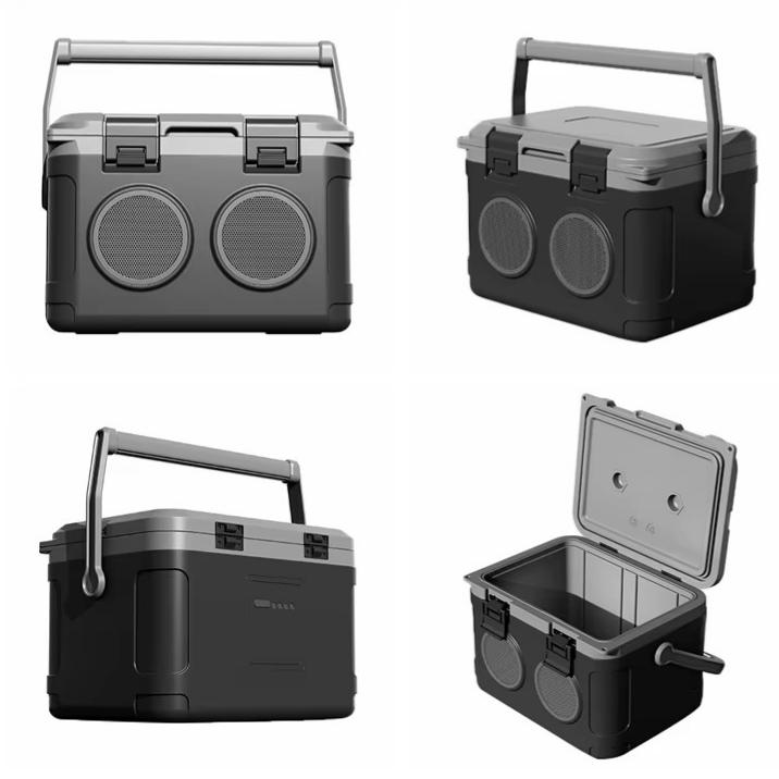 22.2 QT Wholesale Custom Ice Cooler Box 21 L Incubator Portable Insulated Wireless Speaker latches
