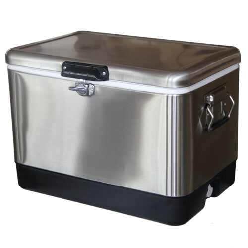 26 QT Stainless Steel Custom Metal Cooler Box 25 L Wholesale Double Wall Insulated Stand portable