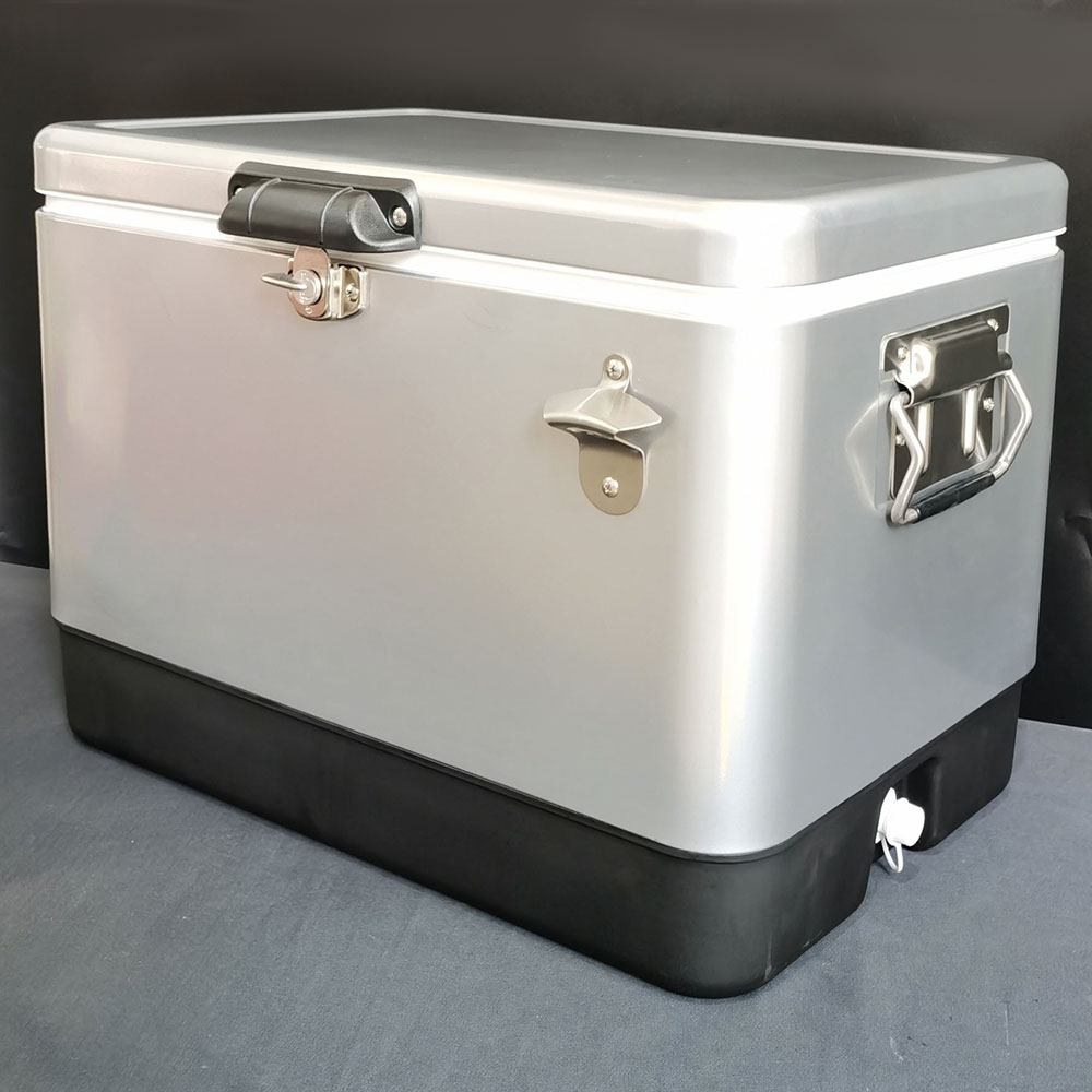 26 QT Stainless Steel Custom Metal Cooler Box 25 L Wholesale Double Wall Insulated Stand private labels