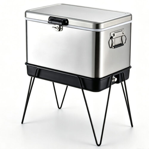26 QT Stainless Steel Custom Metal Cooler Box 25 L Wholesale Double Wall Insulated Stand ice retention