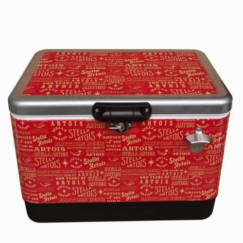 54QT Insulated Metal Cooler Box 51 L with Retro Design Waterproof for Travel & Wine wholesale