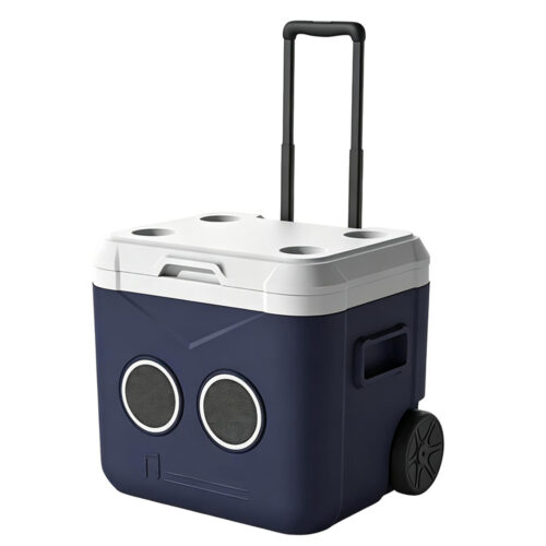 55 QT Insulation Ice Cooler Box Handles Wheels 52 L Large Capacity Portable Music With Speaker wholesale