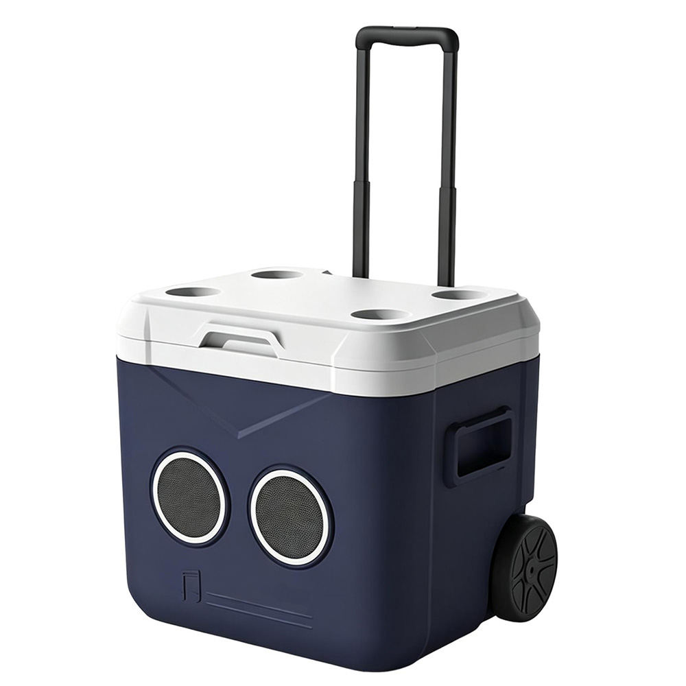 55 QT Insulation Ice Cooler Box Handles Wheels 52 L Large Capacity Portable Music With Speaker wholesale