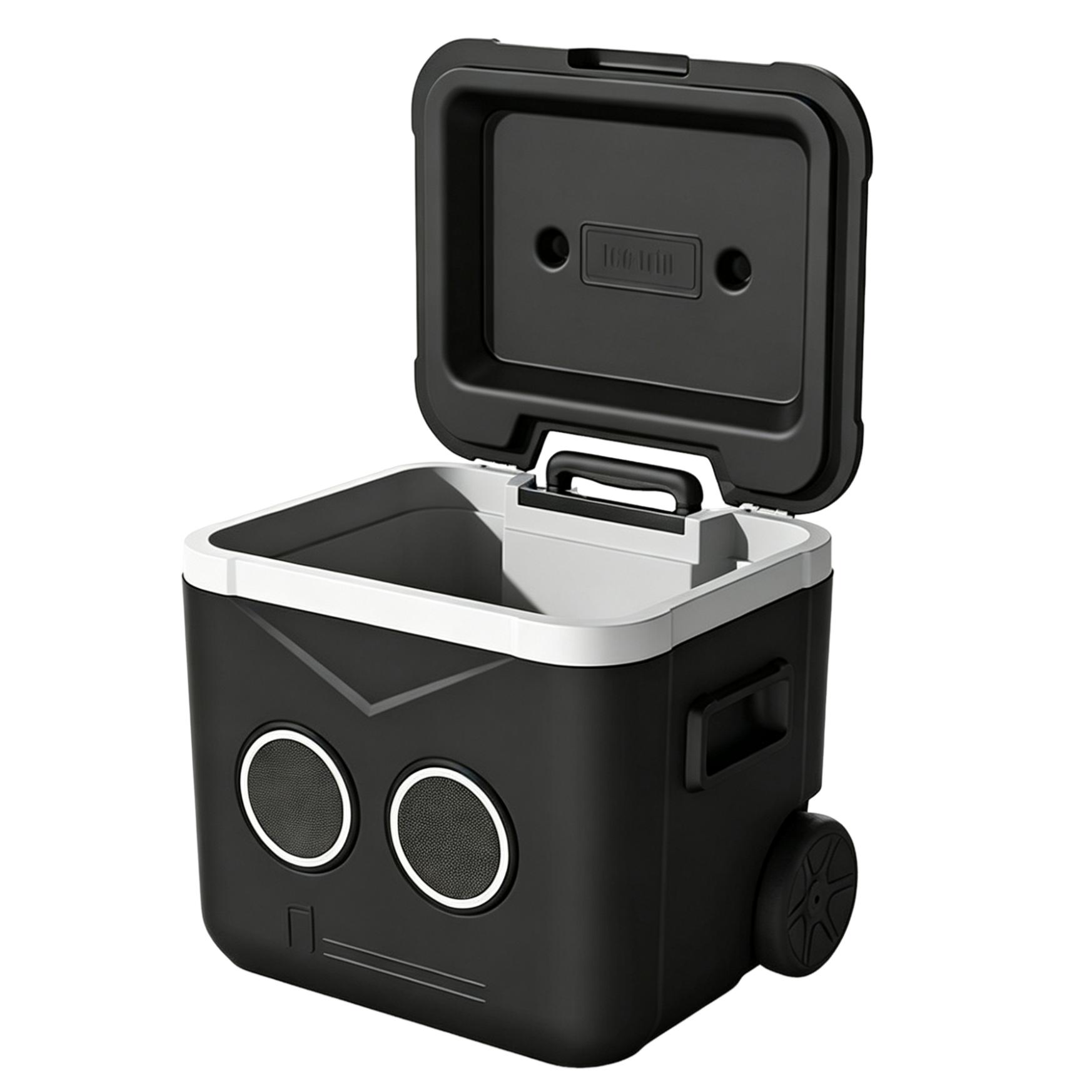 55 QT Insulation Ice Cooler Box Handles Wheels 52 L Large Capacity Portable Music With Speaker tight sealing