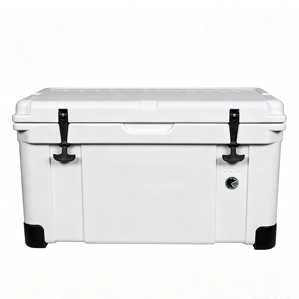 58 QT Rotomolded Hard Cooler Box 55 L Wholesale Ice Chest Customized Non-slip Rubber Feet durable