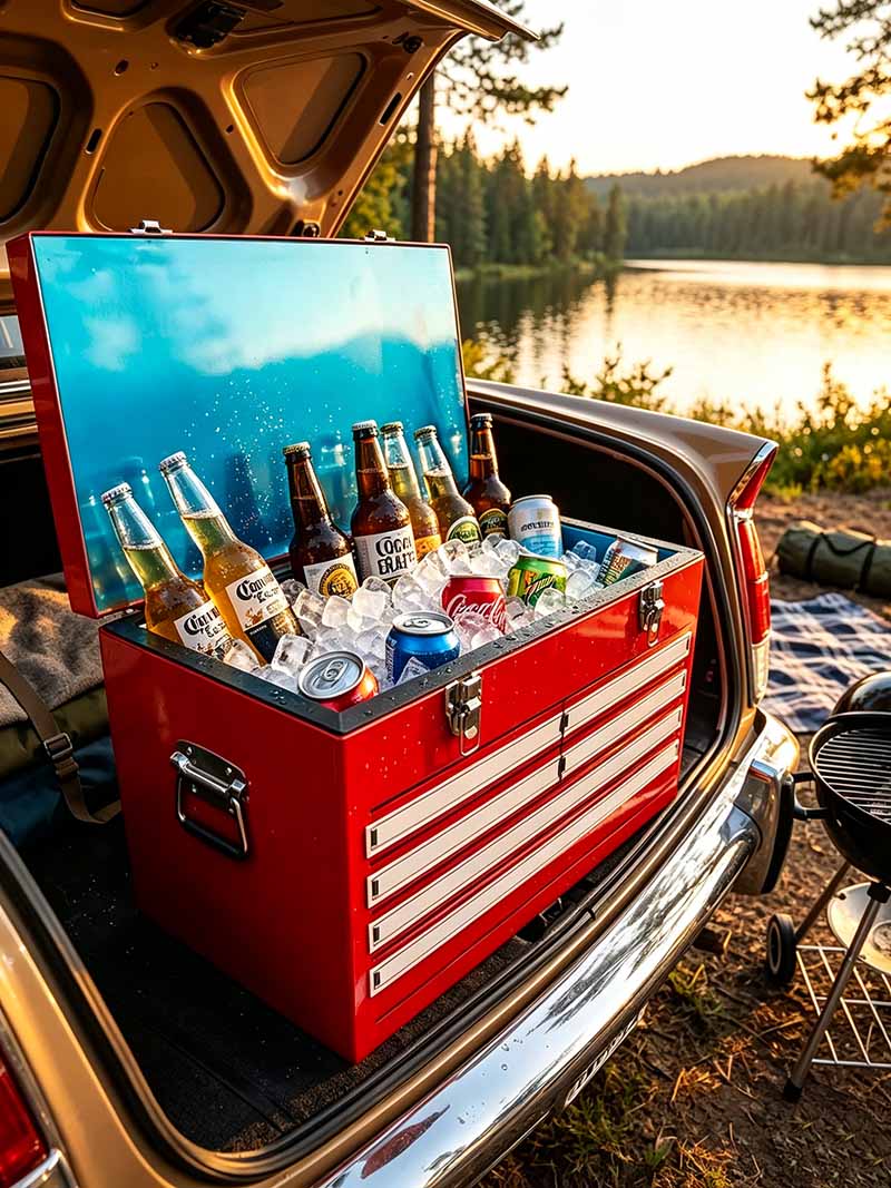 solid construction metal cooler