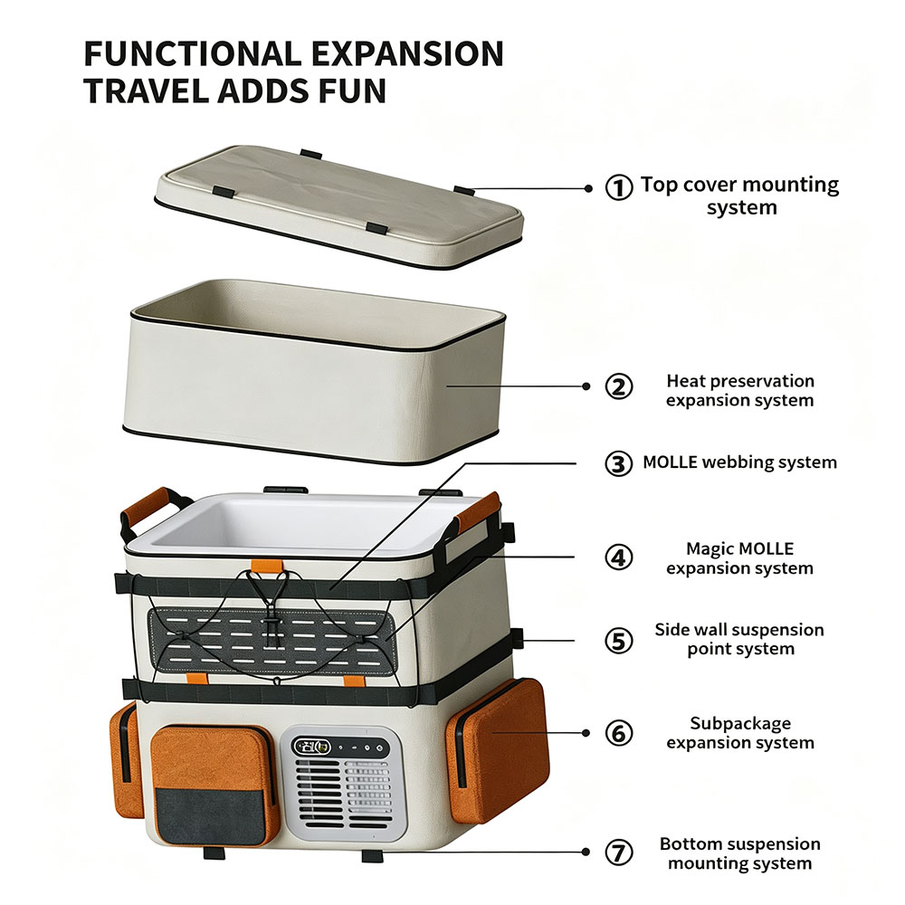25 QT Electric Insulated 24 L Cooler Bag Backpack for Camping Hiking Towering Bracket CBG025A025 - Image 5