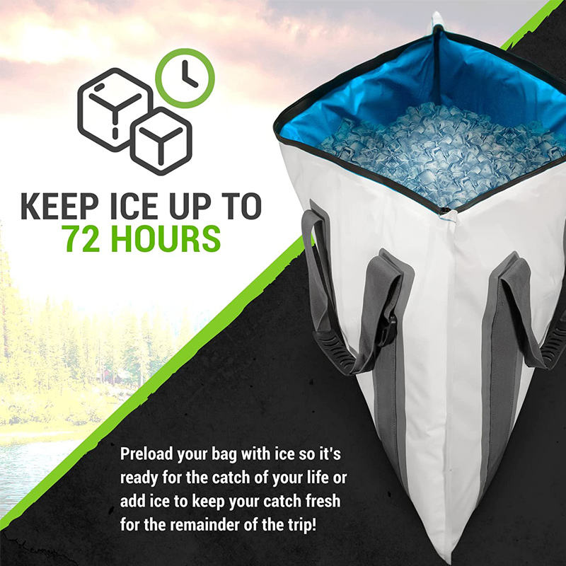 31 QT Wholesale 30 L PVC Cooling Cooler Bag Waterproof Insulated Fishing Kill Chiller Drain Valve waterproof