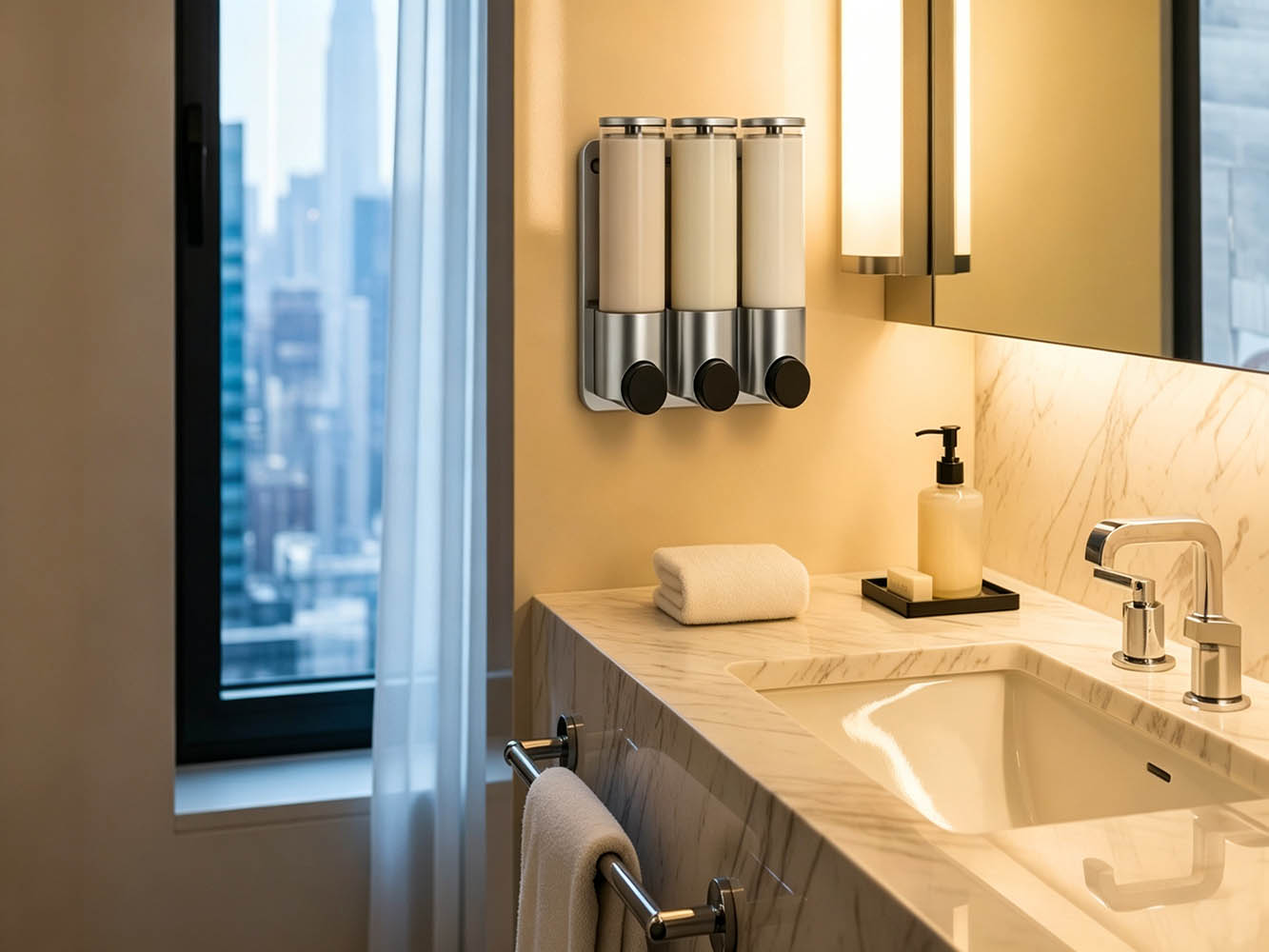 Soap Dispenser & Lotion Bottle used in hotel rooms Soap Dispenser & Lotion Bottle used in hotel rooms