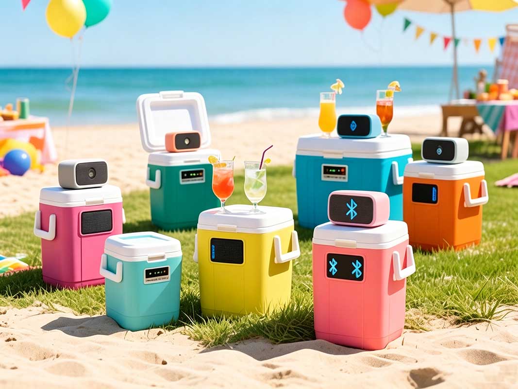custom decorating coolers with speakers