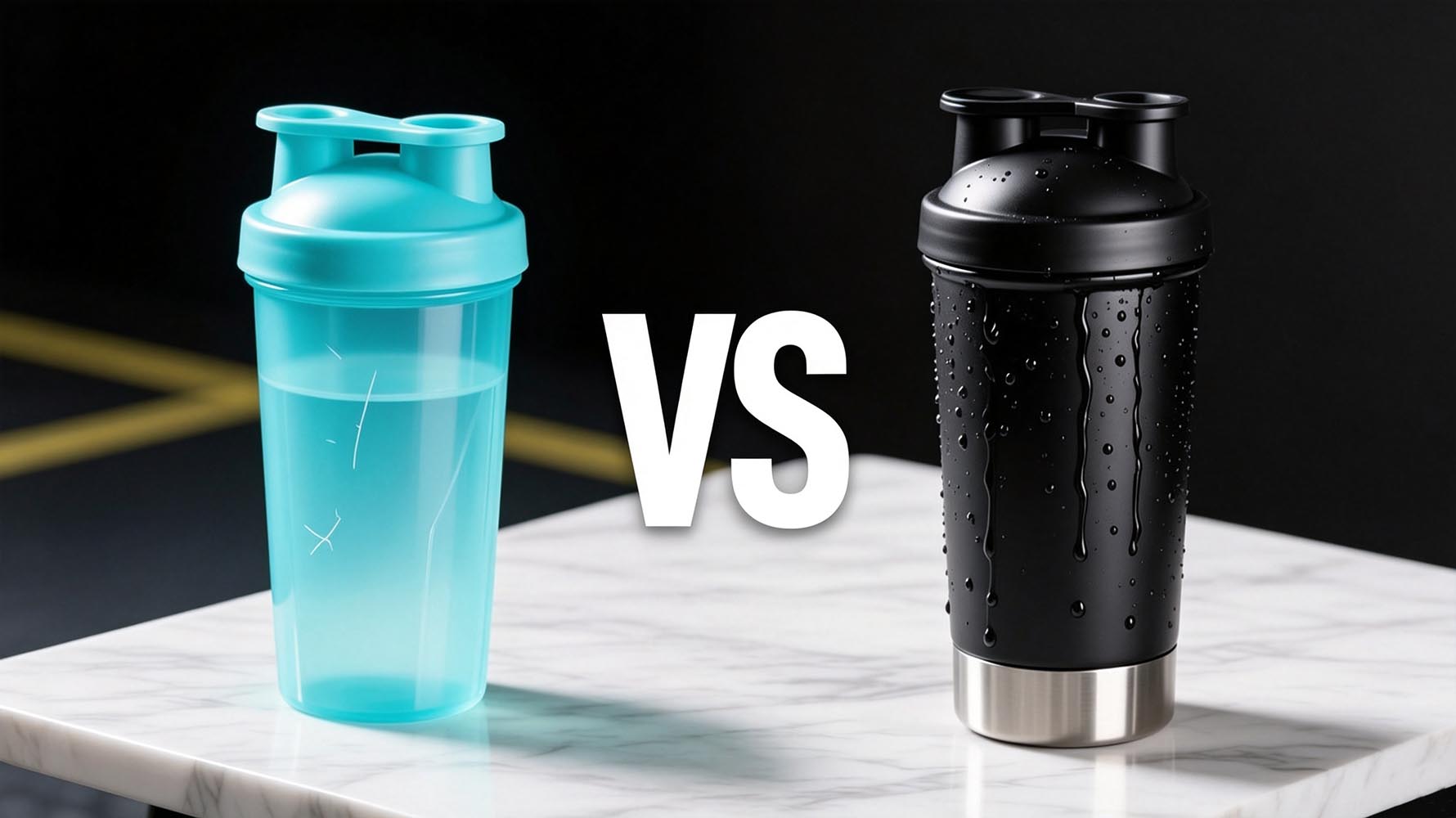 stainless steel vs plastic protein shaker bottles