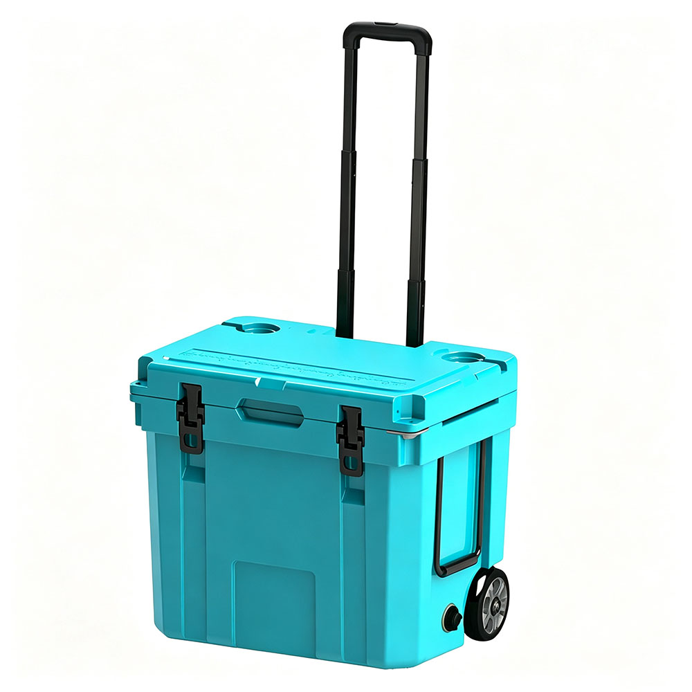 35QT LLDPE Rotomolded Wheeled Cooler Box 33 L with Telescope Handle for Food Storage wholesale