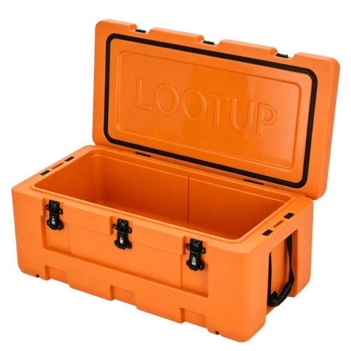55 QT Thermal Rotomolded Hard Ice Cooler 52 L Chest Standing Wheels Drain Hole custom