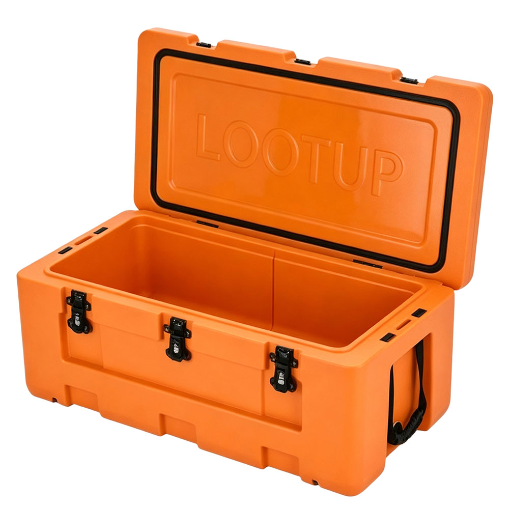 55 QT Thermal Rotomolded Hard Ice Cooler 52 L Chest Standing Wheels Drain Hole custom