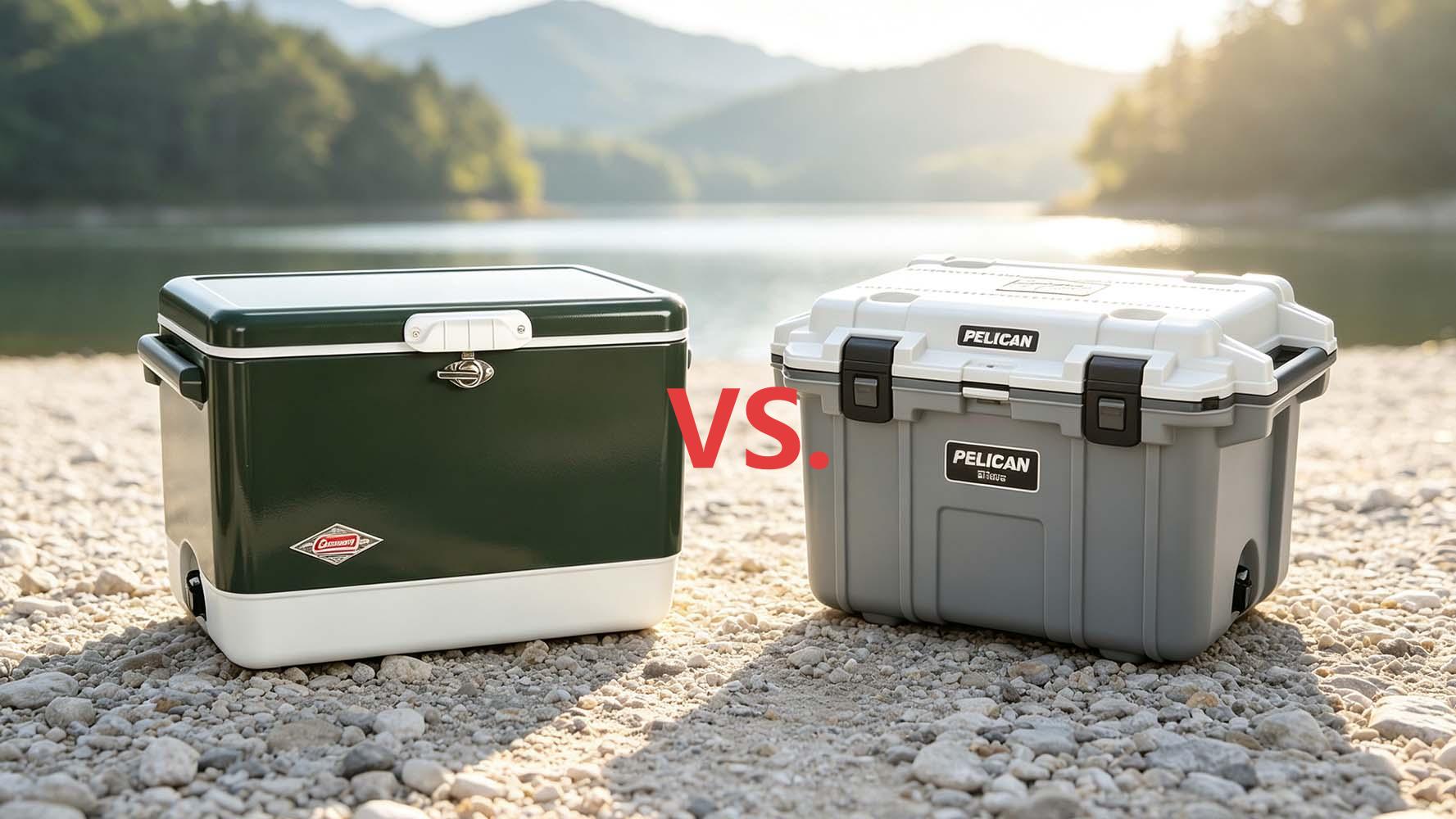 Coleman Steel Belted vs Pelican Elite：metal exterior vs all-plastic cooler—which keeps ice longer？